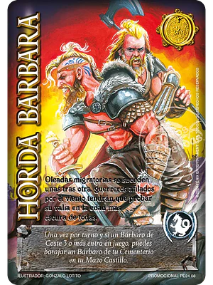 HORDA BARBARA (LBPE24 - ARTE ALTERNATIVO)