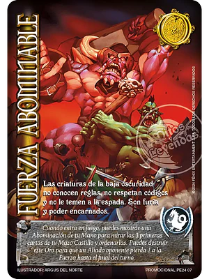 FUERZA ABOMINABLE (LBPE24 - ARTE ALTERNATIVO)