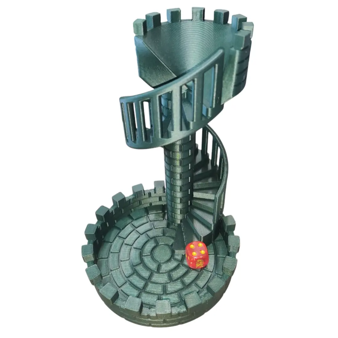 LANZADOR DE DADOS TORRE ESCALERA ESPIRAL 1