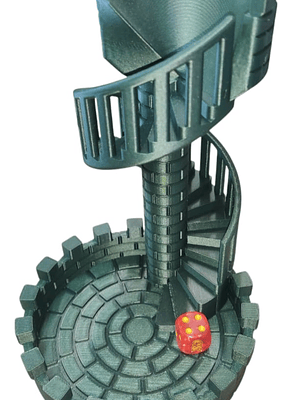 LANZADOR DE DADOS TORRE ESCALERA ESPIRAL