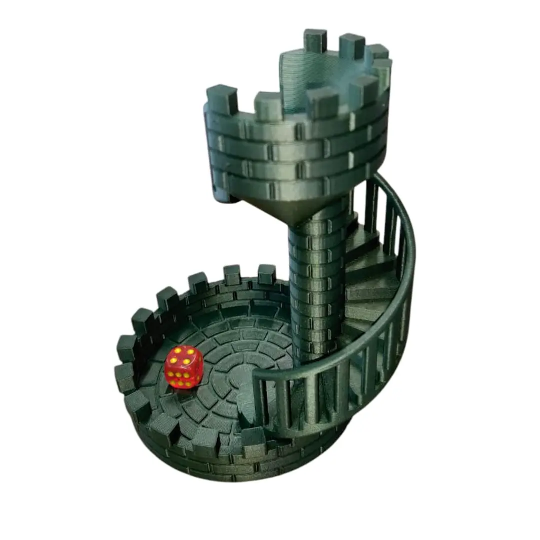 LANZADOR DE DADOS TORRE ESCALERA ESPIRAL 3
