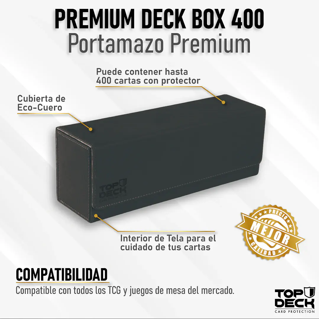 PORTAMAZOS PREMIUM | TOPDECK 400 COLOR NEGRO 1