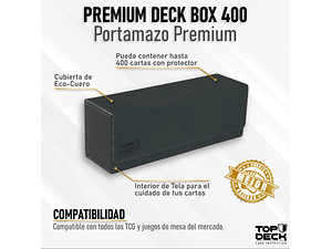 PORTAMAZOS PREMIUM | TOPDECK 400 COLOR NEGRO