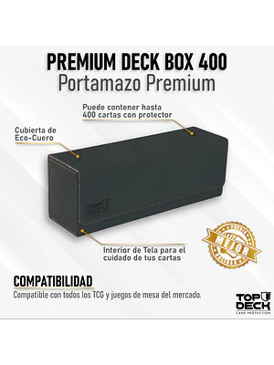 PORTAMAZOS PREMIUM | TOPDECK 400 COLOR NEGRO