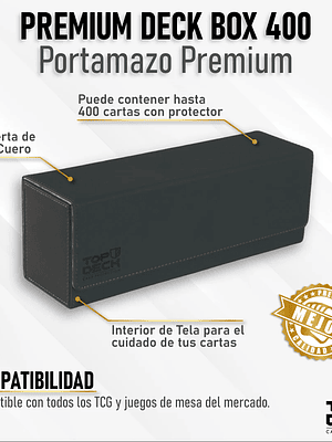 PORTAMAZOS PREMIUM | TOPDECK 400 COLOR NEGRO