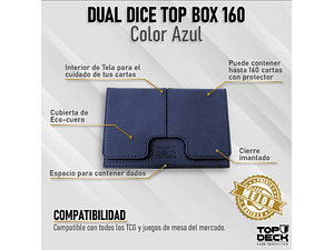 PORTAMAZOS PREMIUM | TOPDECK DUAL DICE 160 COLOR AZUL