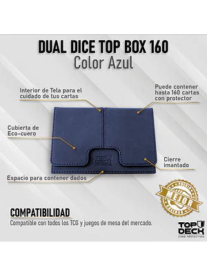 PORTAMAZOS PREMIUM | TOPDECK DUAL DICE 160 COLOR AZUL