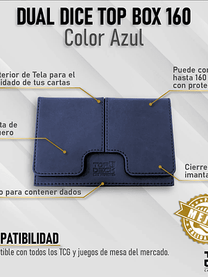 PORTAMAZOS PREMIUM | TOPDECK DUAL DICE 160 COLOR AZUL