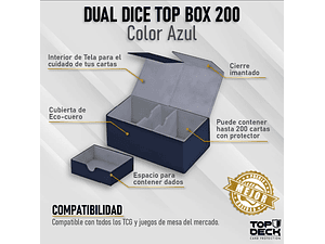 PORTAMAZOS PREMIUM | TOPDECK DUAL DICE 200 COLOR AZUL