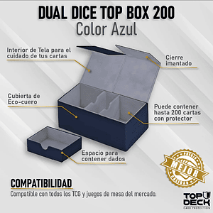 PORTAMAZOS PREMIUM | TOPDECK DUAL DICE 200 COLOR AZUL
