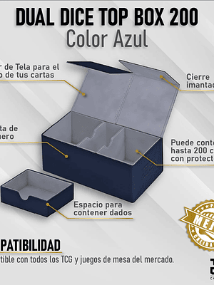 PORTAMAZOS PREMIUM | TOPDECK DUAL DICE 200 COLOR AZUL