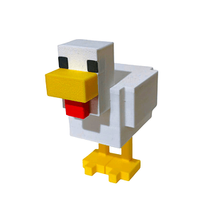 POLLO MINECRAFT FIGURA 3D GRANDE