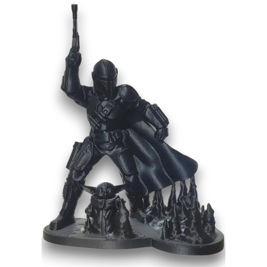 FIGURA MANDALORIAN Y GROGU  1
