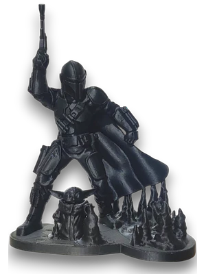 FIGURA MANDALORIAN Y GROGU 