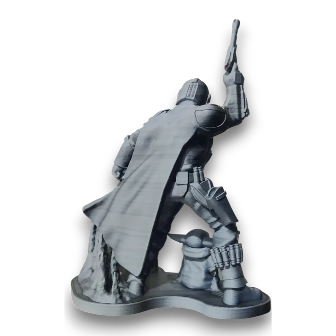 FIGURA MANDALORIAN Y GROGU  2