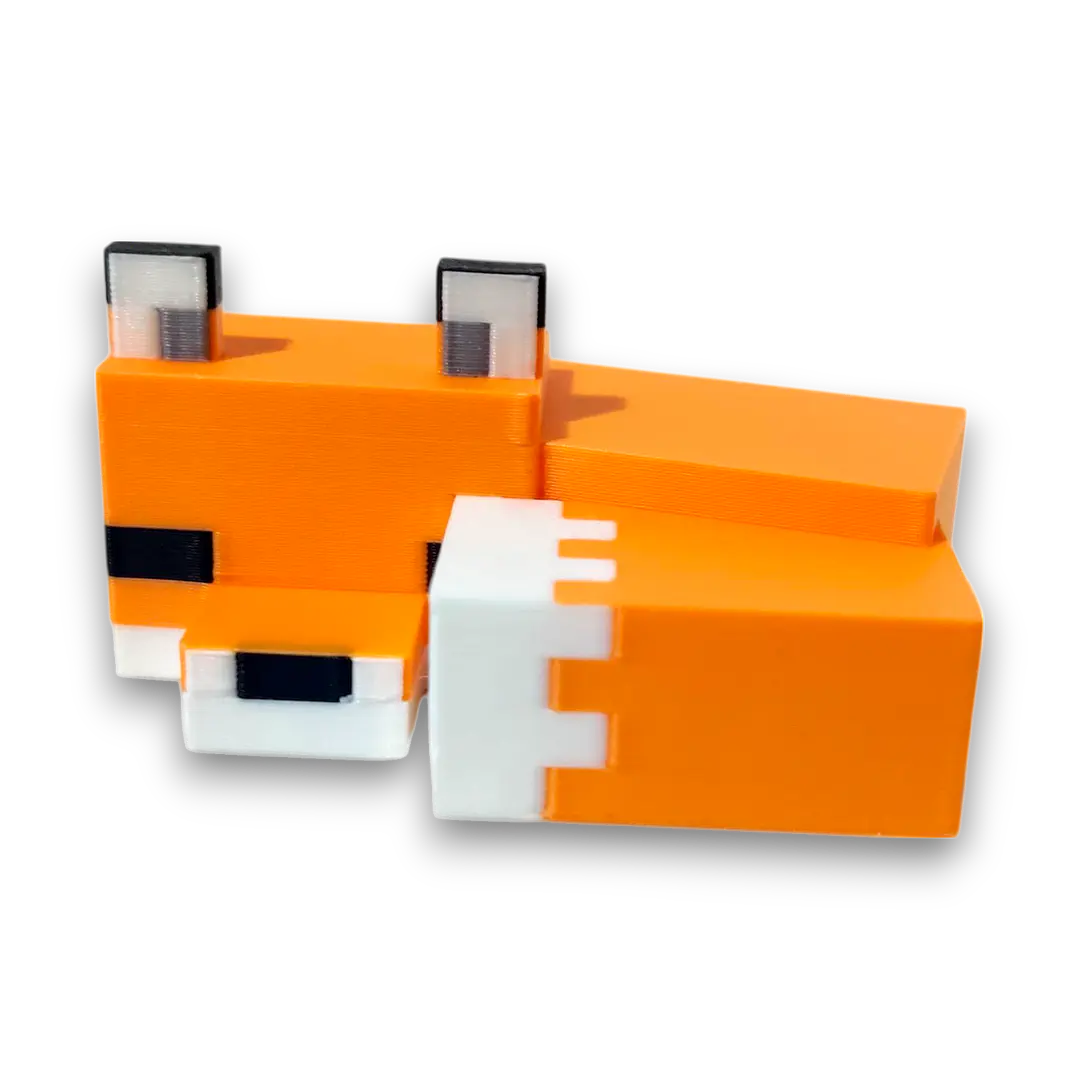 FIGURAS / ZORRO DURMIENDO MINECRAFT 1