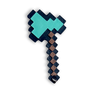 LLAVERO KEYCHAIN HACHA MINECRAFT