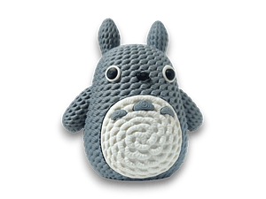 FIGURA TOTOTRO ESTILO CROCHET GRIS