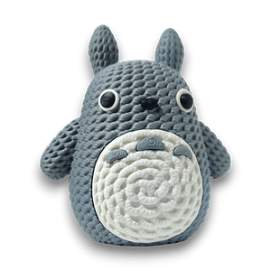 FIGURA TOTOTRO ESTILO CROCHET GRIS