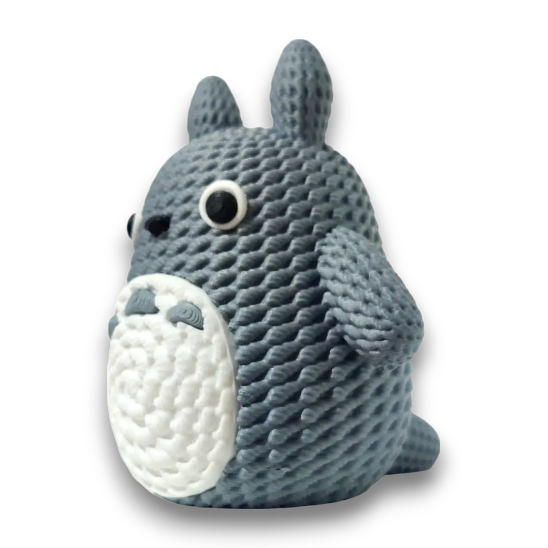FIGURA TOTOTRO ESTILO CROCHET GRIS 2