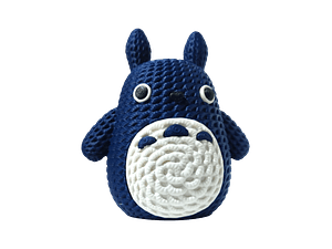FIGURA TOTOTRO ESTILO CROCHET AZUL