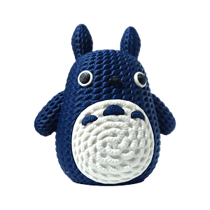 FIGURA TOTOTRO ESTILO CROCHET AZUL