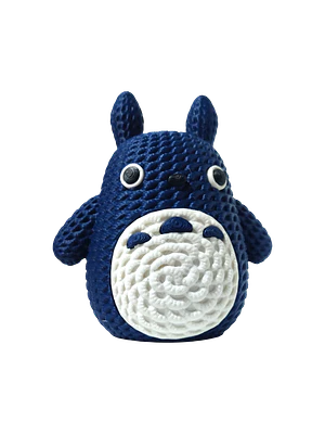 FIGURA TOTOTRO ESTILO CROCHET AZUL