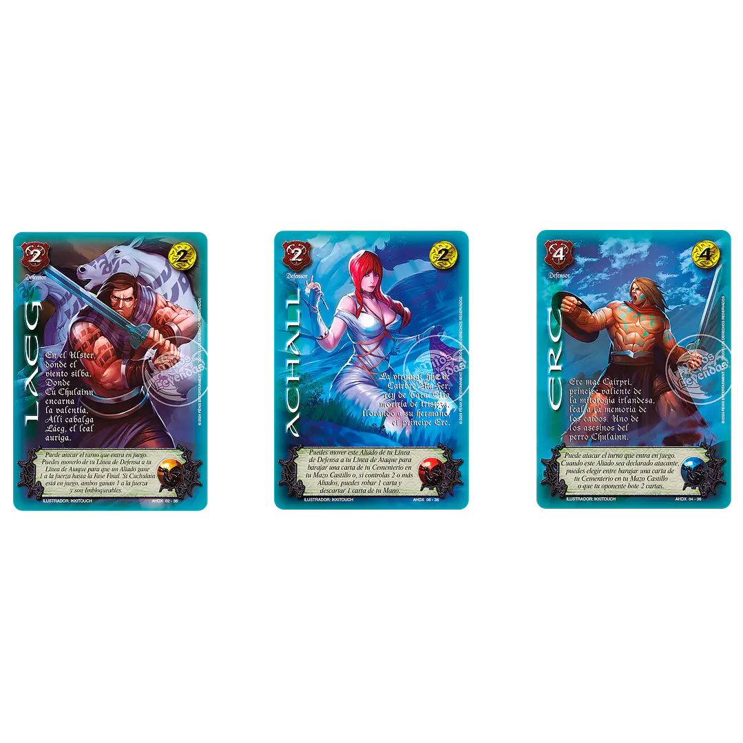 PREVENTA 3 RELATOS DE HIJOS DE DAANA - MUERTE DE CUCHULAIN + 2 CARTAS SECRETAS AL AZAR 3
