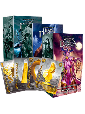RELATOS DE HIJOS DE DAANA - LUZ ESMERALDA + NECROMANCIA + MUERTE DE CUCHULAIN + 2 CARTAS SECRETAS AL AZAR