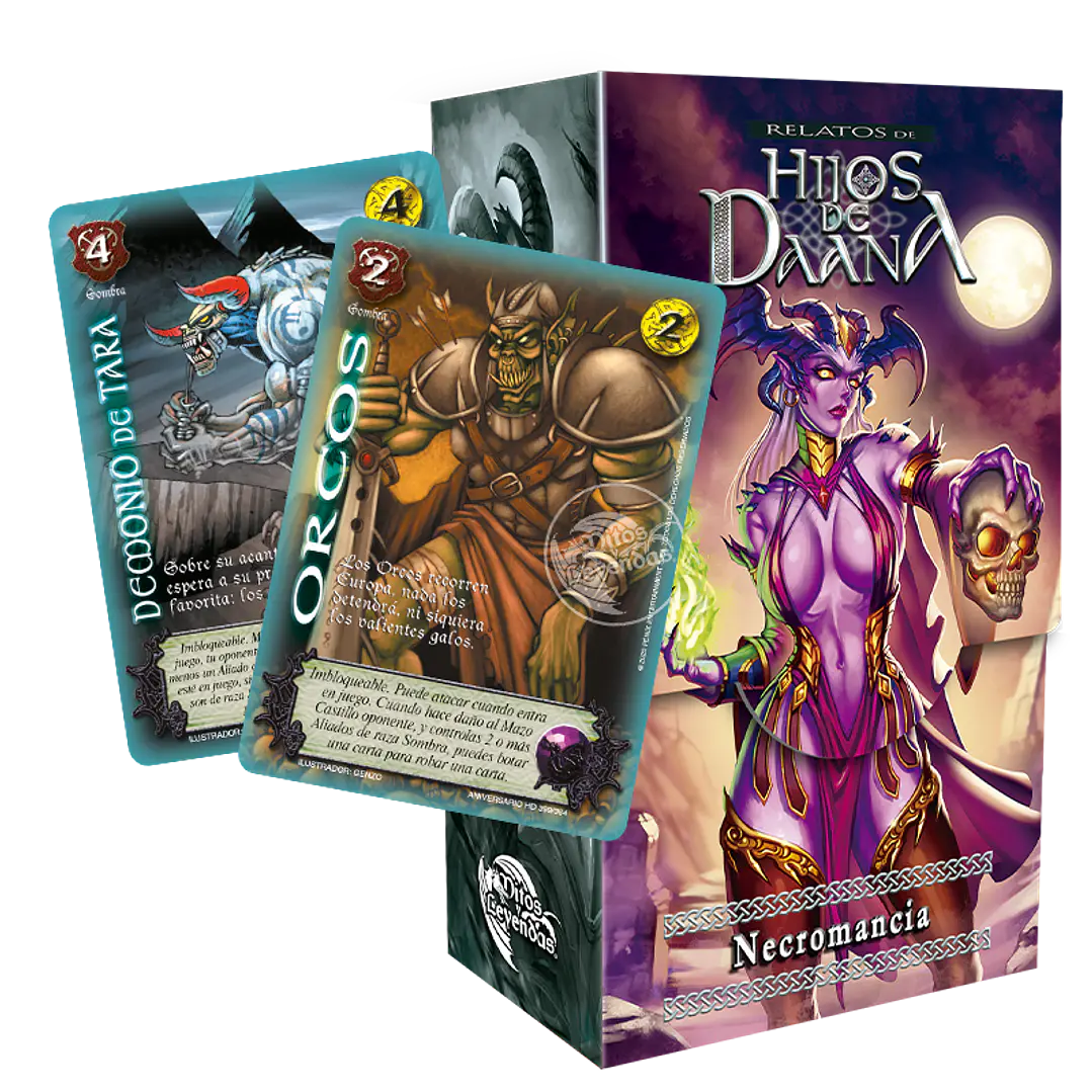 RELATOS DE HIJOS DE DAANA - LUZ ESMERALDA + NECROMANCIA + MUERTE DE CUCHULAIN + 2 CARTAS SECRETAS AL AZAR 4