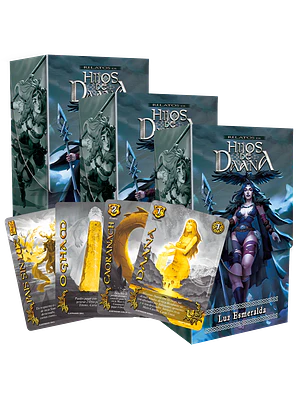 PREVENTA 3 RELATOS DE HIJOS DE DAANA - LUZ ESMERALDA + 2 CARTAS SECRETAS AL AZAR