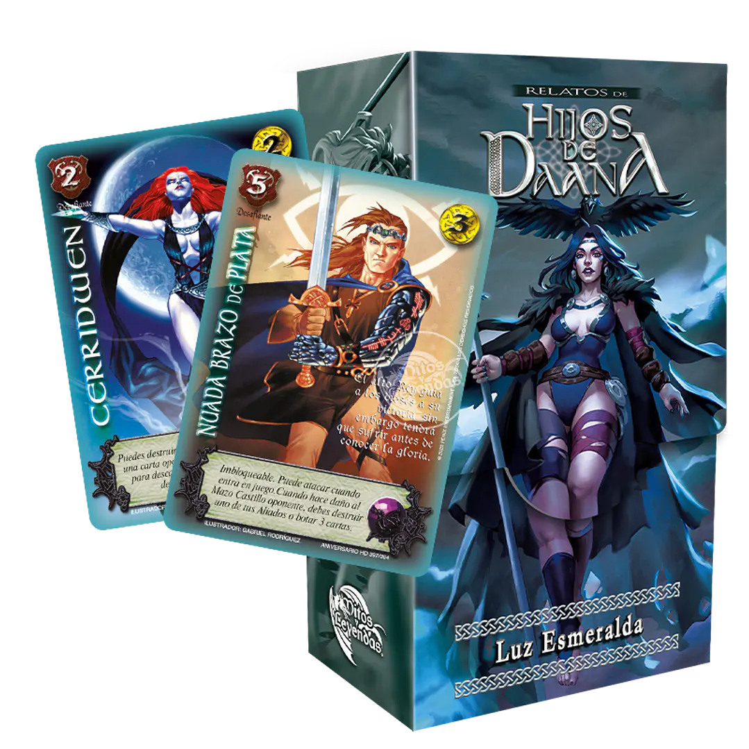 PREVENTA 3 RELATOS DE HIJOS DE DAANA - LUZ ESMERALDA + 2 CARTAS SECRETAS AL AZAR 2