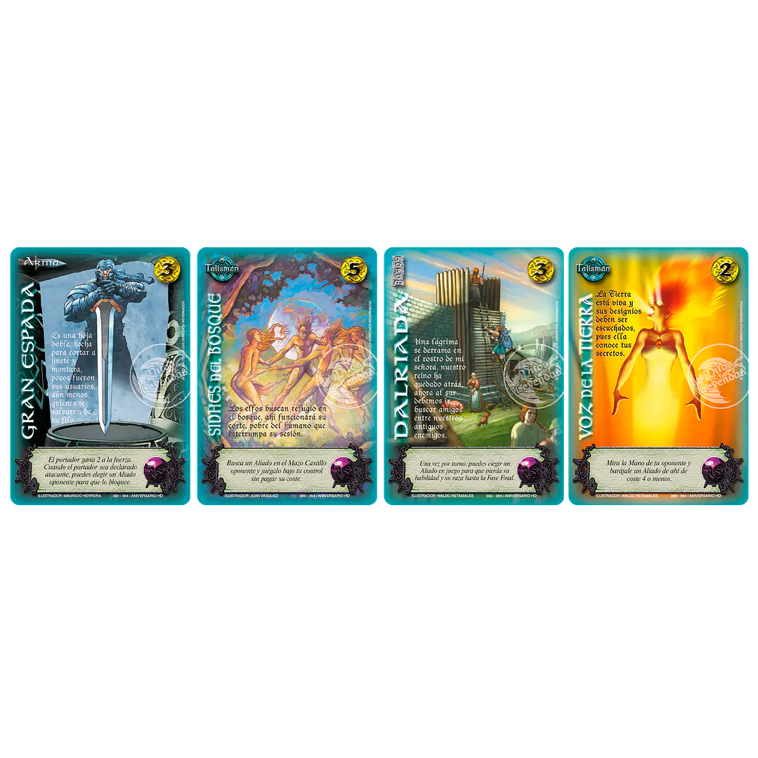 PREVENTA 3 RELATOS DE HIJOS DE DAANA - LUZ ESMERALDA + 2 CARTAS SECRETAS AL AZAR 8