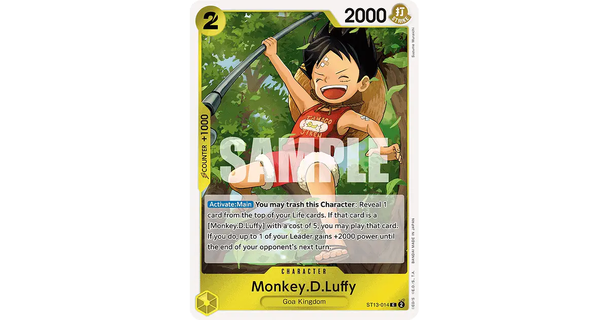 MONKEY.D.LUFFY ST13-014 - SINGLES ONE PIECE