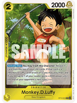 MONKEY.D.LUFFY ST13-014 - SINGLES ONE PIECE