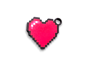 LLAVERO KEYCHAIN CORAZON MINECRAFT