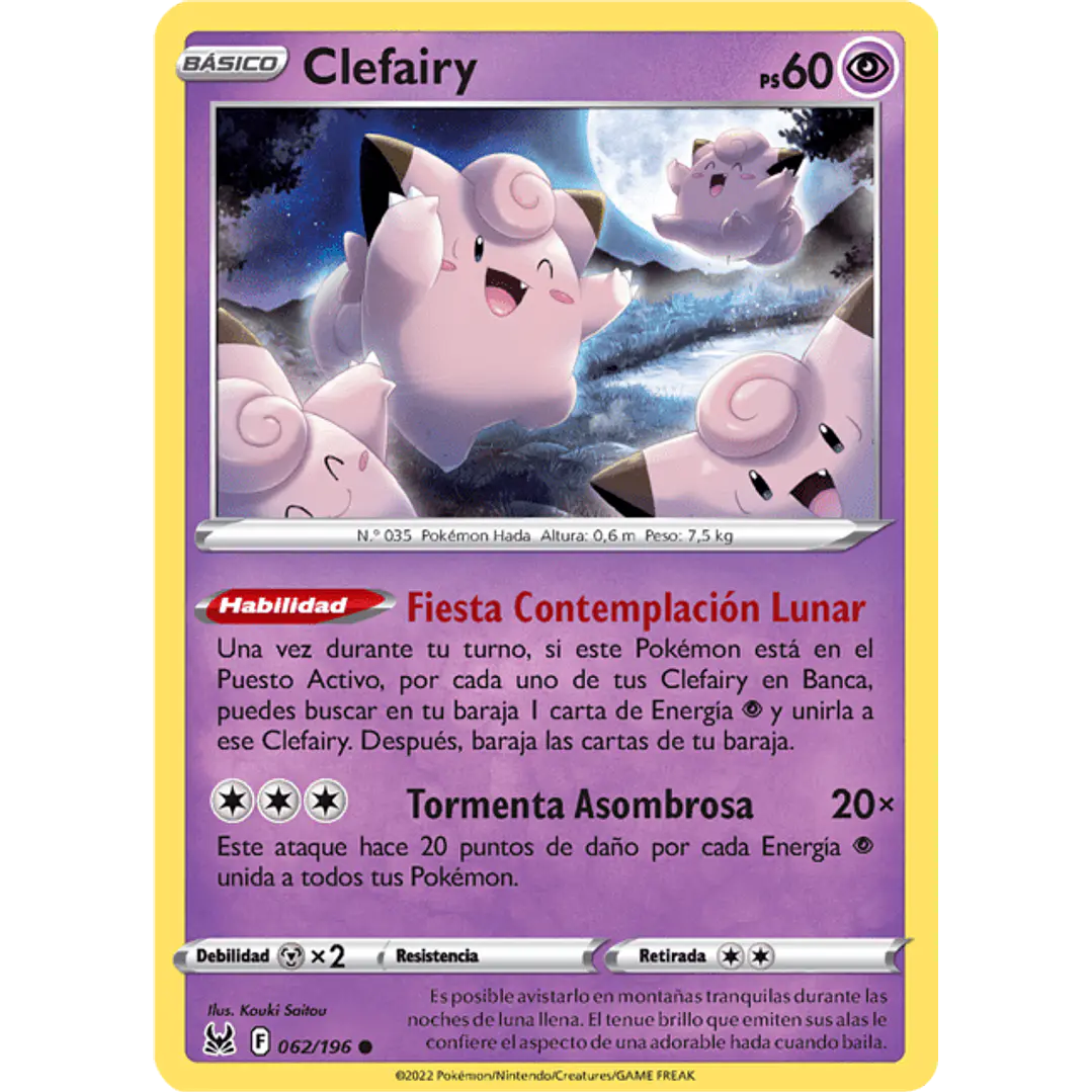 CLEFAIRY  062/196 - Singles Pokemon TCG 1