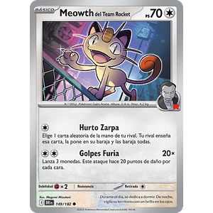 MEOWTH DEL EQUIPO ROCKET 149/182 - Singles Pokemon TCG