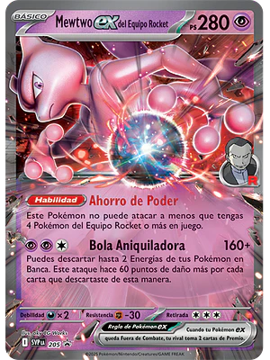 MEWTWO EX DEL EQUIPO ROCKET 149/182 PROMO - Singles Pokemon TCG