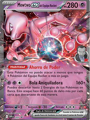 MEWTWO EX DEL EQUIPO ROCKET 149/182 PROMO - Singles Pokemon TCG