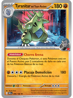 TYRANITAR DEL EQUIPO ROCKET 096/182