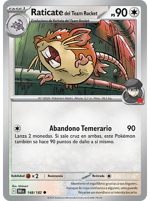 RATICATE DEL EQUIPO ROCKET 142/182