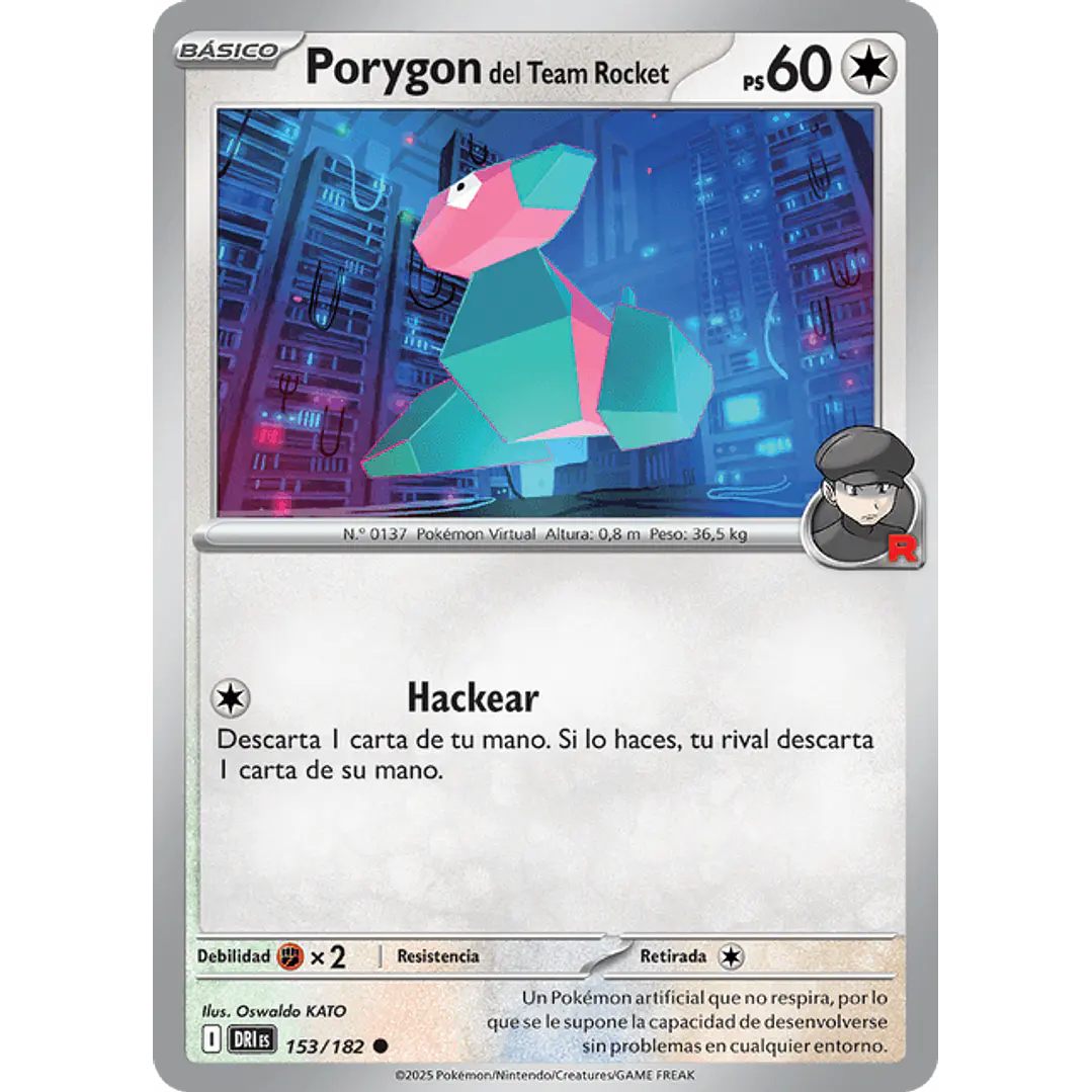 PORYGON DEL EQUIPO ROCKET 153/182 1