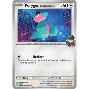 PORYGON DEL EQUIPO ROCKET 153/182