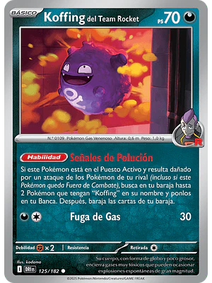 KOFFING DEL EQUIPO ROCKET 125/182