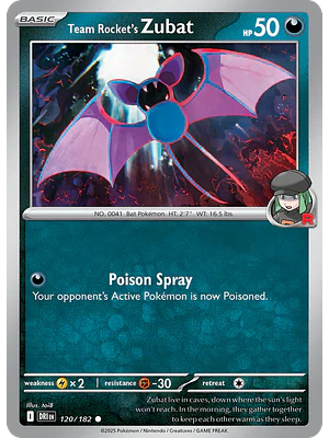 ZUBAT DEL EQUIPO ROCKET 120/182