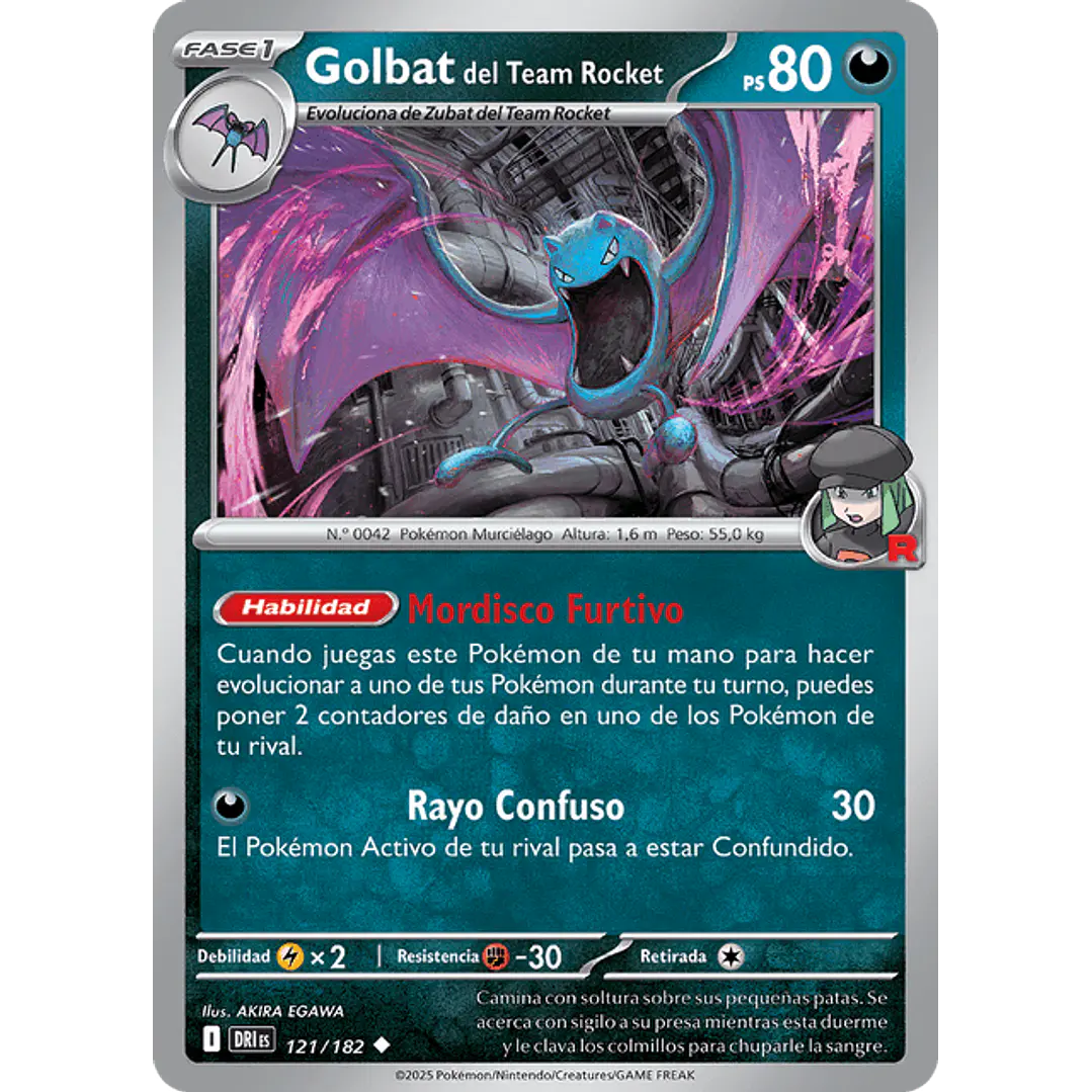 GOLBAT DEL EQUIPO ROCKET 121/182 1