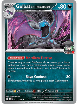 GOLBAT DEL EQUIPO ROCKET 121/182
