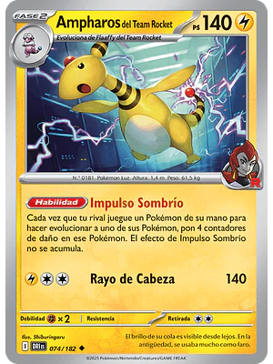 AMPHAROS DEL EQUIPO ROCKET 074/182