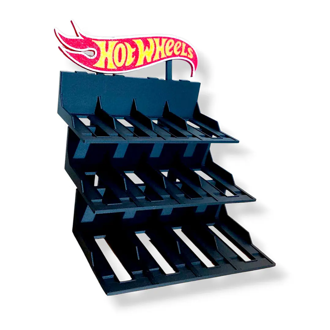  EXHIBIDOR HOT WHEELS 1:64 – CAPACIDAD PARA 12 AUTOS (NO INCLUYE VEHÍCULOS) 2